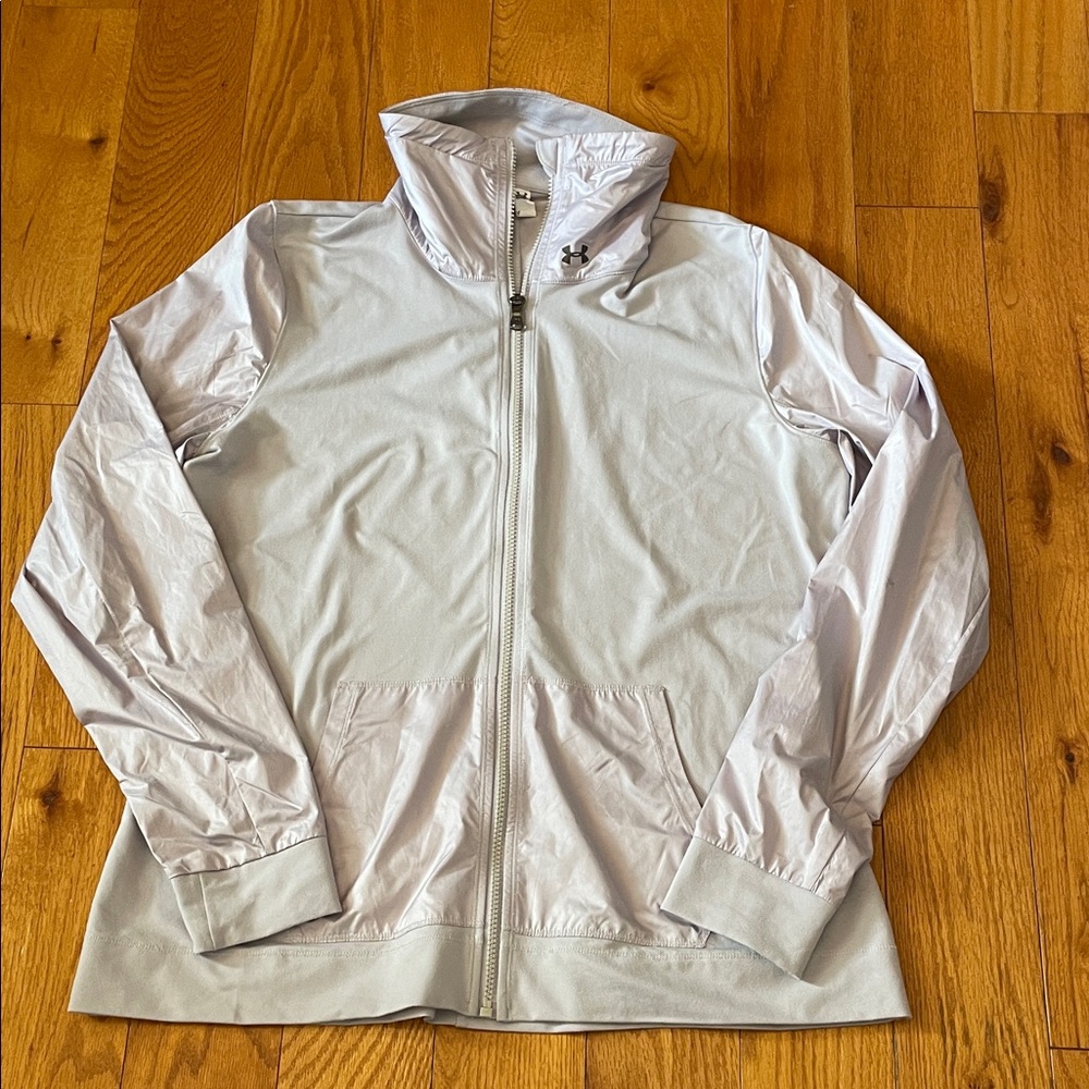 #20 Under Armour purple Silver Zip-Up Jacket Sz XL